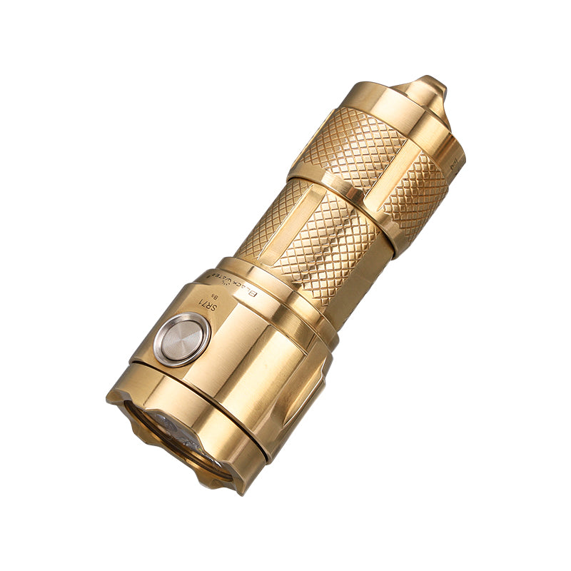 brass rechargeable flashlight Blackwater SR71Bs Brass 1000lm 140m 16340 EDC Flashlight