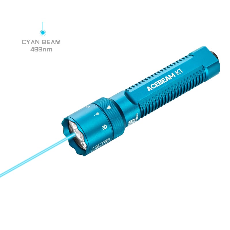 ACEBEAM K1 1000lm with Cyan Beam 488nm EDC Flashlight Special Edition