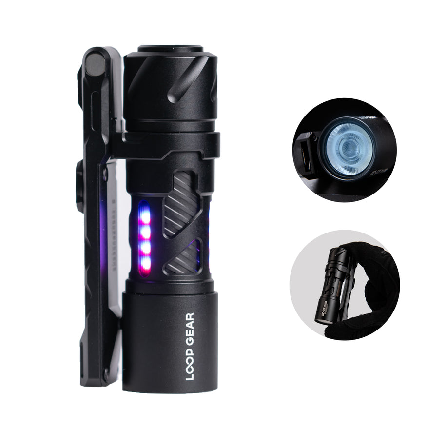 LOOP GEAR SK03 RGB 1000lm 14500 AA EDC Flashlight LOOP