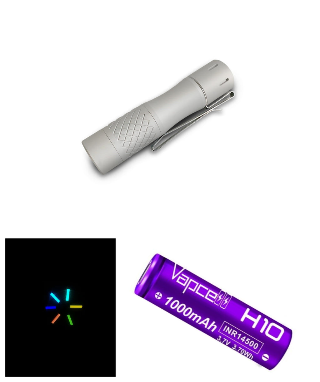 NLIGHTD L2 300lm 700m LEP Flashlight Battery Glow Tubes Bundle