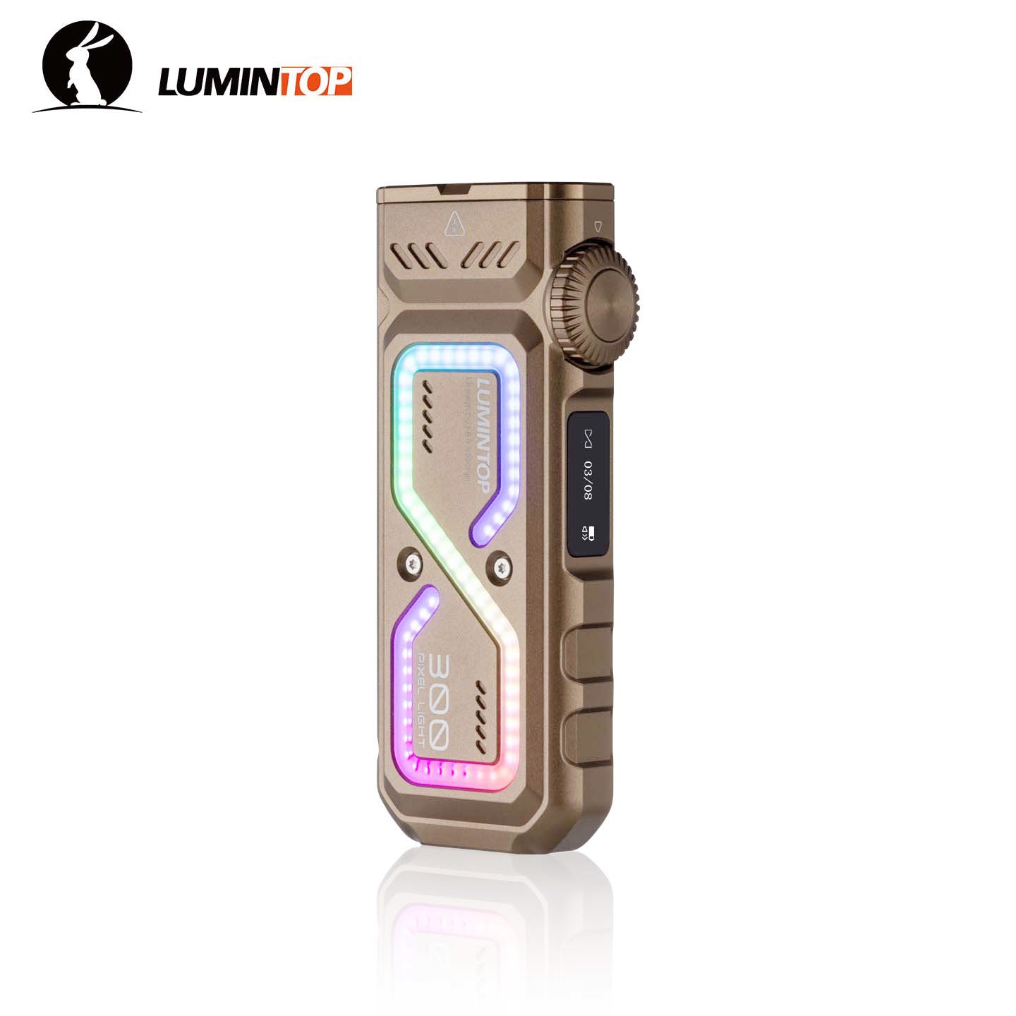 LUMINTOP Pixel Multi-Function 1300lm Laser Pointer UV RGB Light With Fidget Dial Flashlight