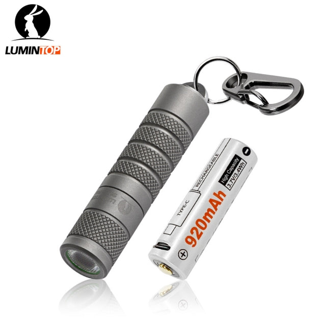 LUMINTOP Silver Fox Titanium 760 Lumens Magnetic AA 14500 EDC Flashlight LUMINTOP Silver Fox Titanium 760 Lumens Magnetic AA 14500 EDC Flashlight