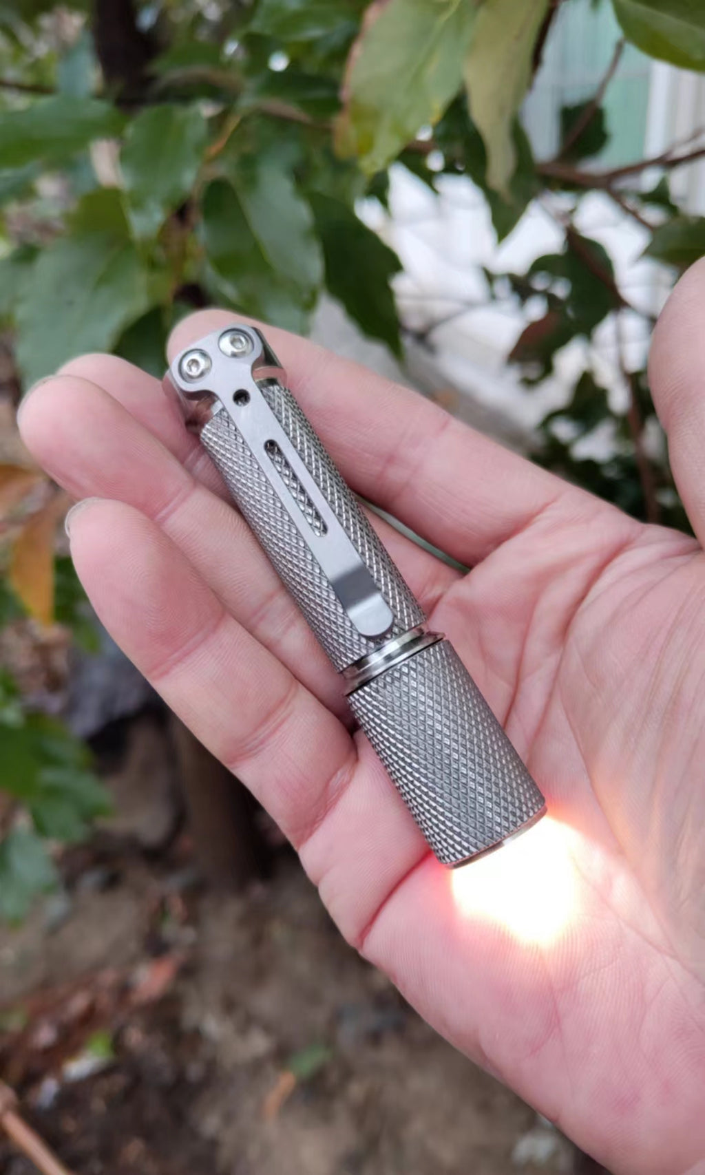 Gift Glow EDC A2 Titanium Nichia 519a 600lm AA 14500 EDC Flashlight