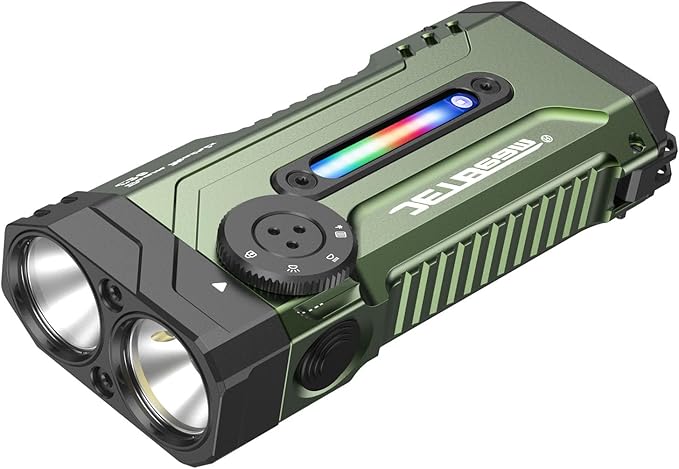 JETBEAM E28 EDC  Multi-Function 3300lm Slim Flashlight with Laser Pointer UV RGB Light