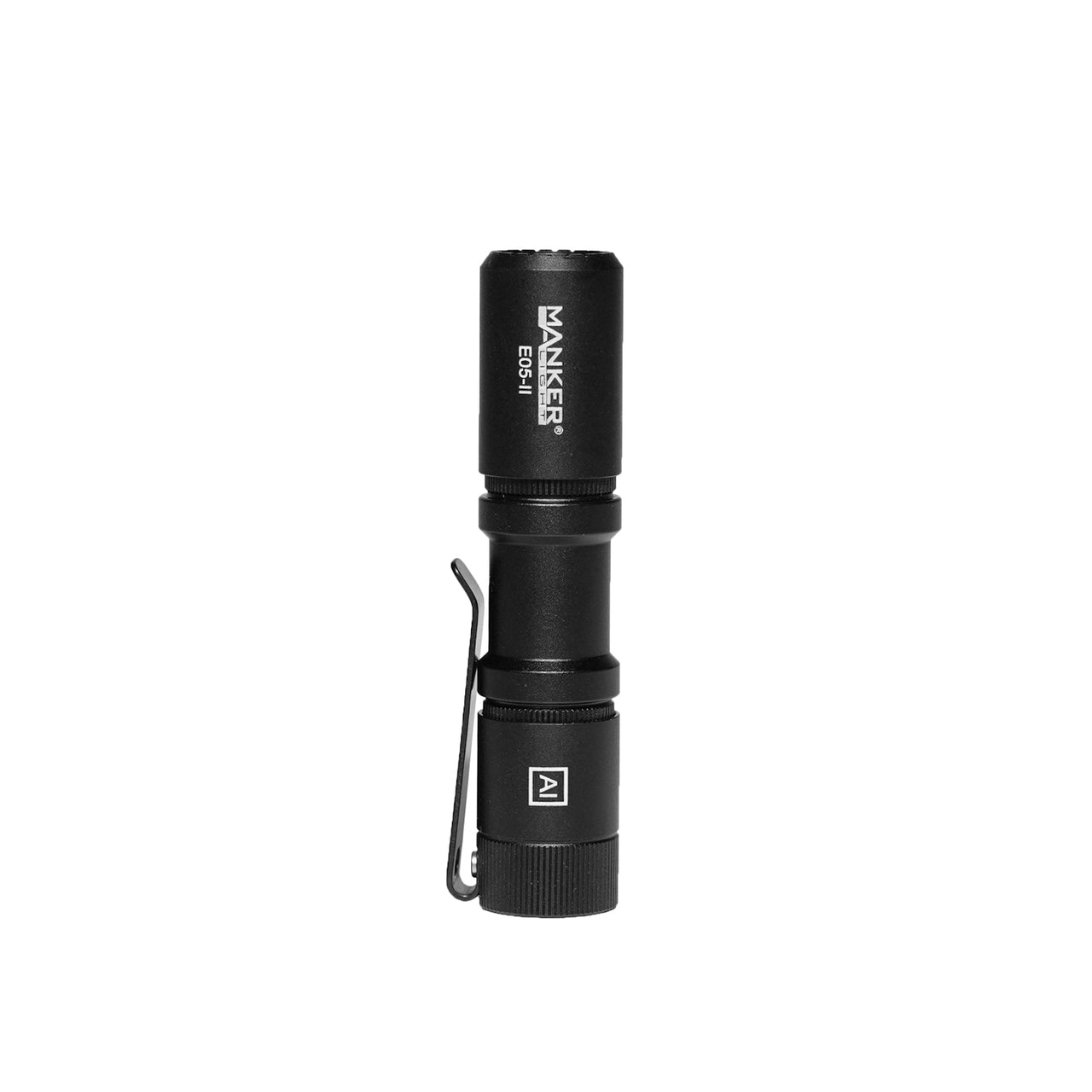 Manker E05 II Lampe De Poche Compacte EDC Haute Densité 1300 Lumens Alimentation Par Pile 14500 Ou AA Étanchéité IPX8 (avec Filtres) E05 II Argenté