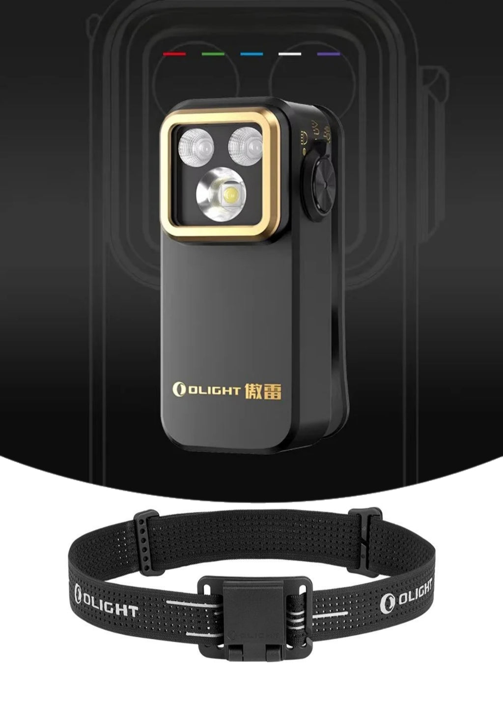 OLIGHT Oclip X1 with Floodlight Spotlight and Red Blue Green Light