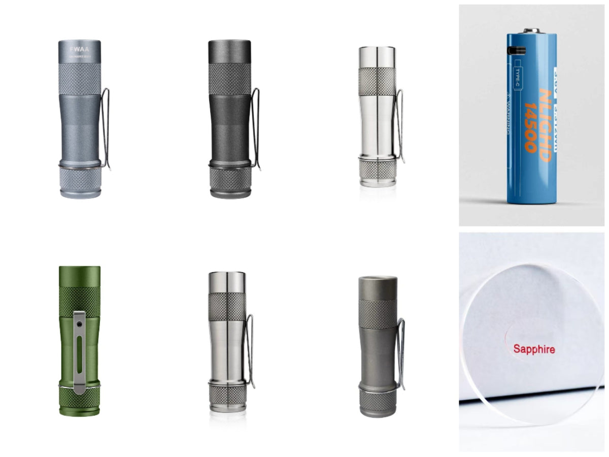 LUMINTOP FWAA 2026 1600lm EDC Flashlight with Battery Sapphire Lens Bundle Main image