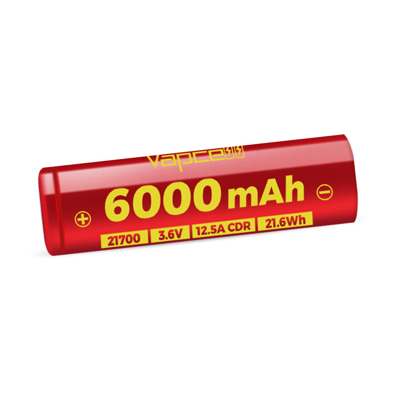 Vapcell F60 21700 6000mah 12.5A Flat Top Battery