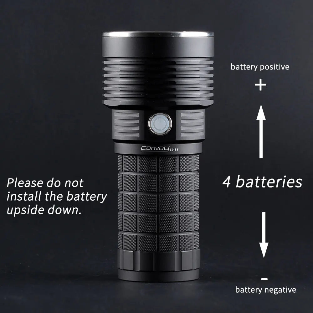 Convoy 4X18A XHP70.3 Rechargeable Flashlight