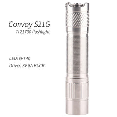 Convoy Ti S21G SFT40 XHP50.3 HI Led Flashlight