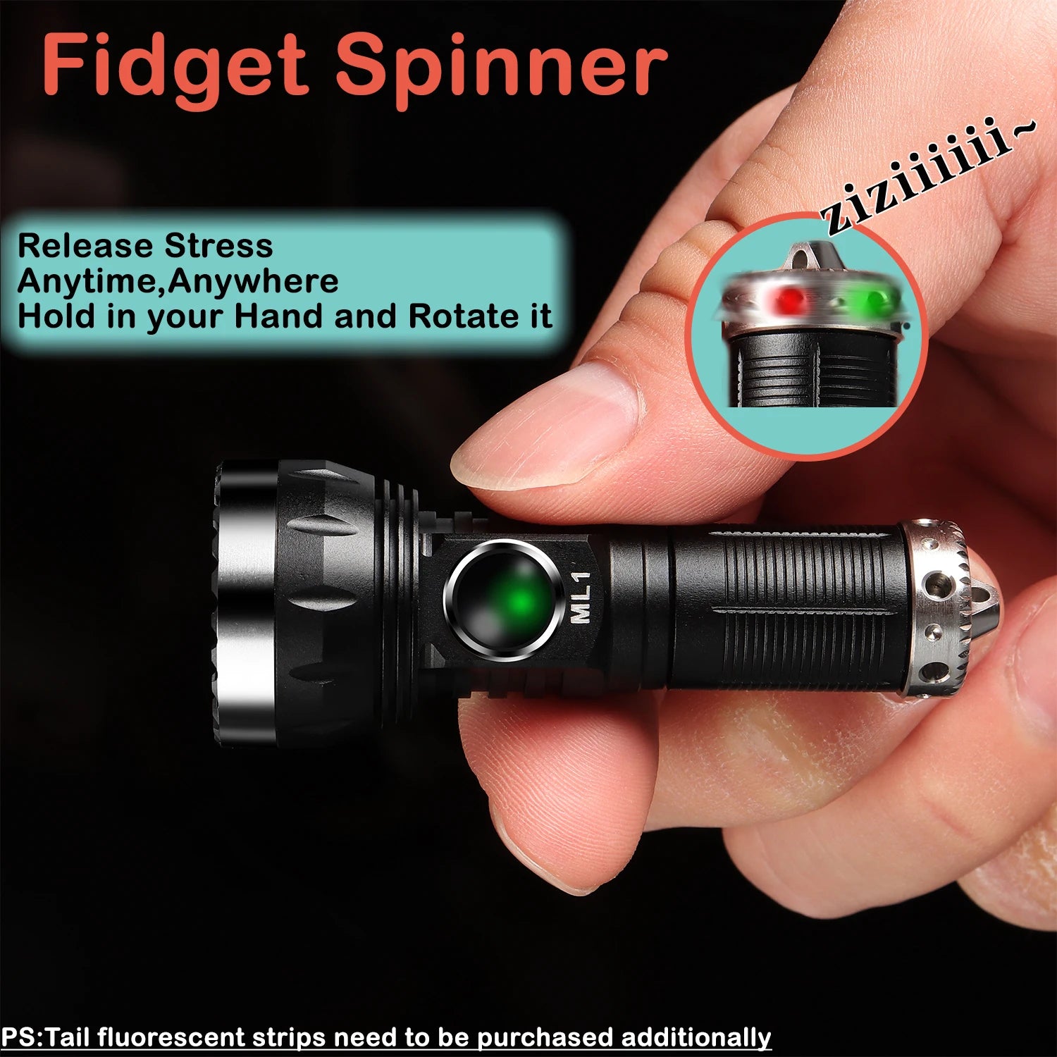Ripsshine ML1 550lm 355m Mini Type-c Rechargeable Flashlight With ...