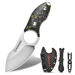 Harnds Eggplant HK2024 Special Edition N690 Steel Blade and Carbon Fiber Handle Pocket Knife