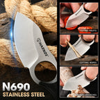 Harnds Eggplant HK2024 Special Edition N690 Steel Blade and Carbon Fiber Handle Pocket Knife