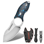 Harnds Eggplant HK2024 Special Edition N690 Steel Blade and Carbon Fiber Handle Pocket Knife