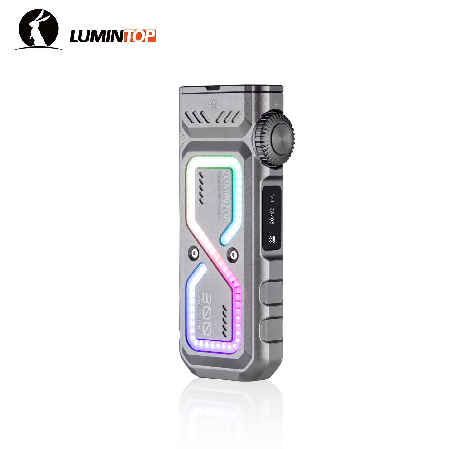rgb vape mod LUMINTOP Pixel Multi-Function 1300lm Laser Pointer UV RGB Light With Fidget  Dial Flashlight – Nealsgadgets