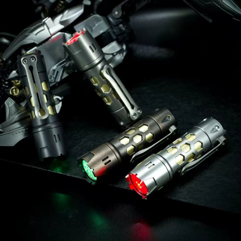 Wontorch FC01 Titanium Zirconium 2000lm 18350 LED Flashlight with RGB Aux LED Main image