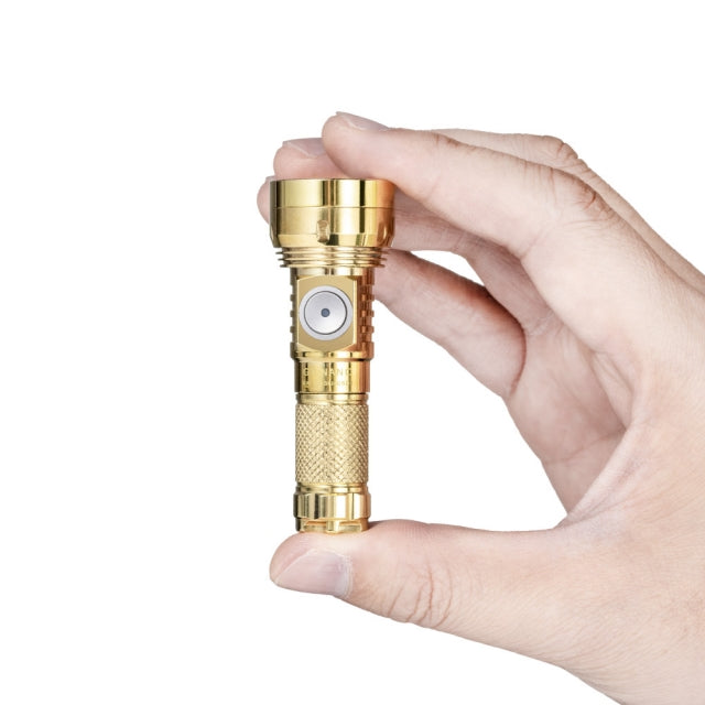 LUMINTOP GT Nano 3.0 Copper Brass 700lm 400m 10280 Thrower USB-C EDC Keychain Flashlight