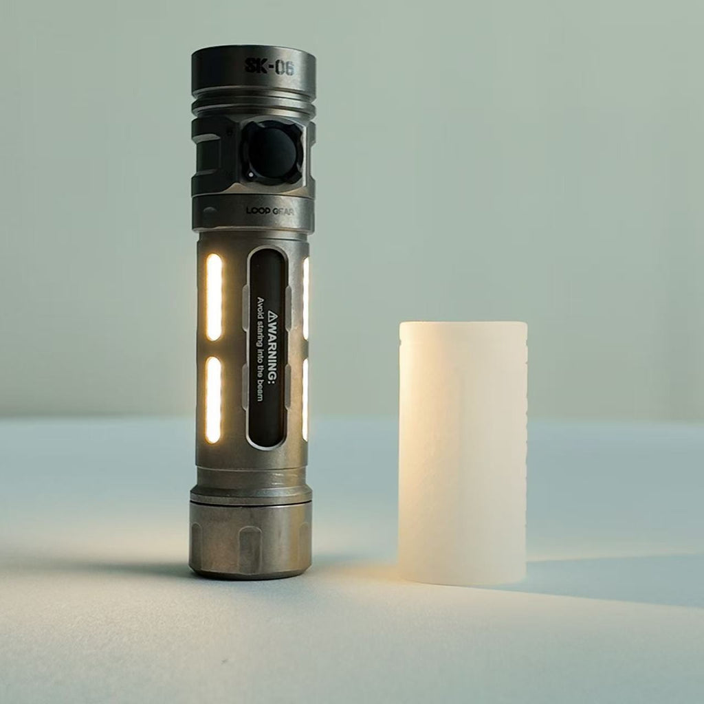 LOOP SK06 2400lm EDC Flashlight with UV & Green/Cyan Laser LOOP