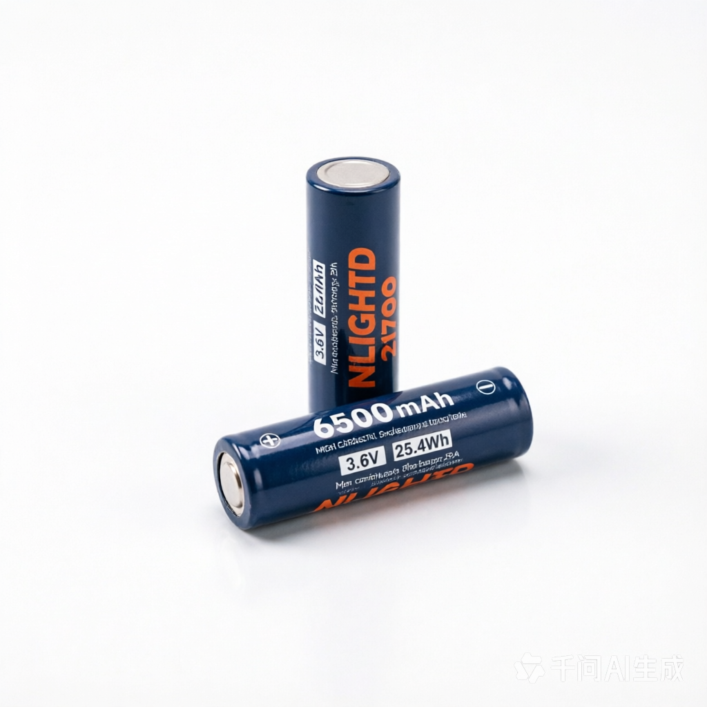 NLIGHTD 6500mah 25A 21700 Li-ion Rechargeable Battery 1PC NLIGHTD