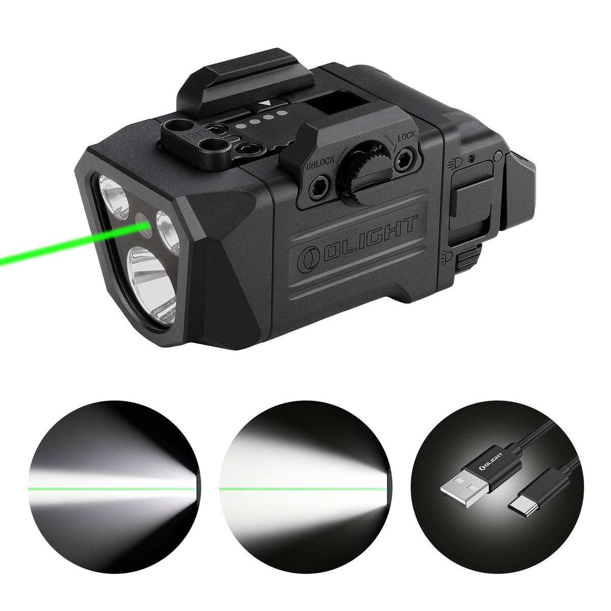 OLIGHT PL X GL 3-in-1 Rail-Mounted Light Floodlight, Spotlight & Green Beam OLIGHT Main image