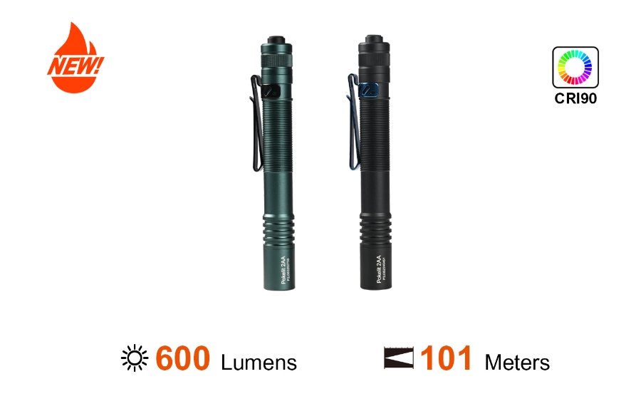 ACEBEAM Pokelit 2*AA Nichia 519A 5000K CRI90 600lm AA LED Flashlight Main image