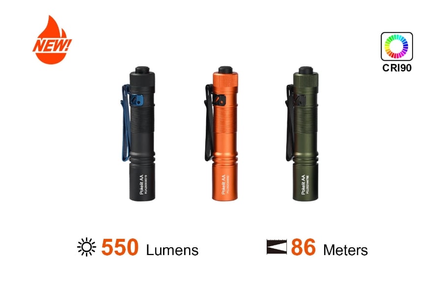 Acebeam Pokelit AA Nichia 219F 5000K CRI90 550lm 86m AA/14500 EDC Flashlight Main image