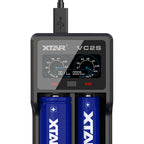 XTAR VC2S 2 Slots LCD Screen USB Charger 18650/21700