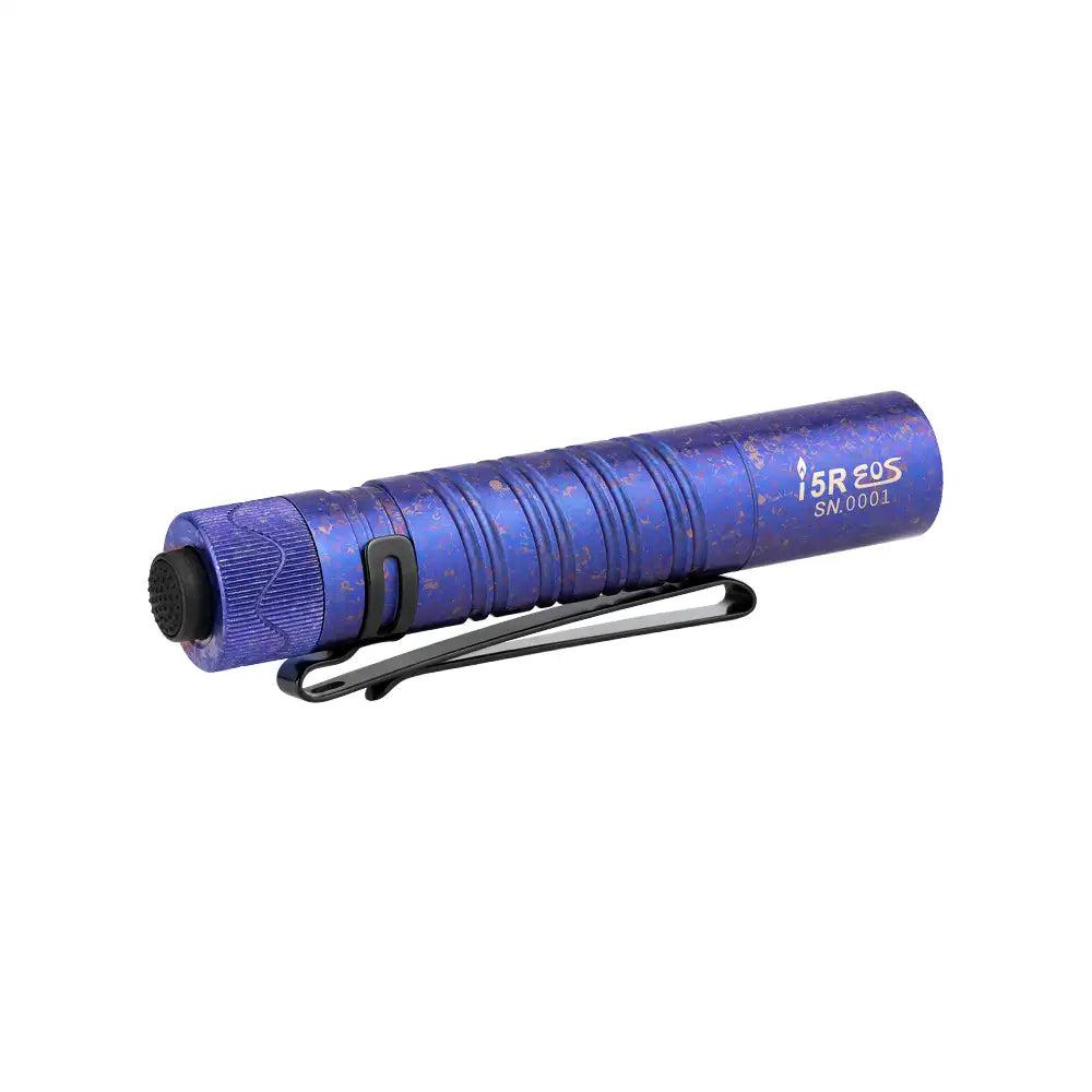 OLIGHT i5R Crystallized Titanium EDC Flashlight Ice Flower Periwinkle Blue