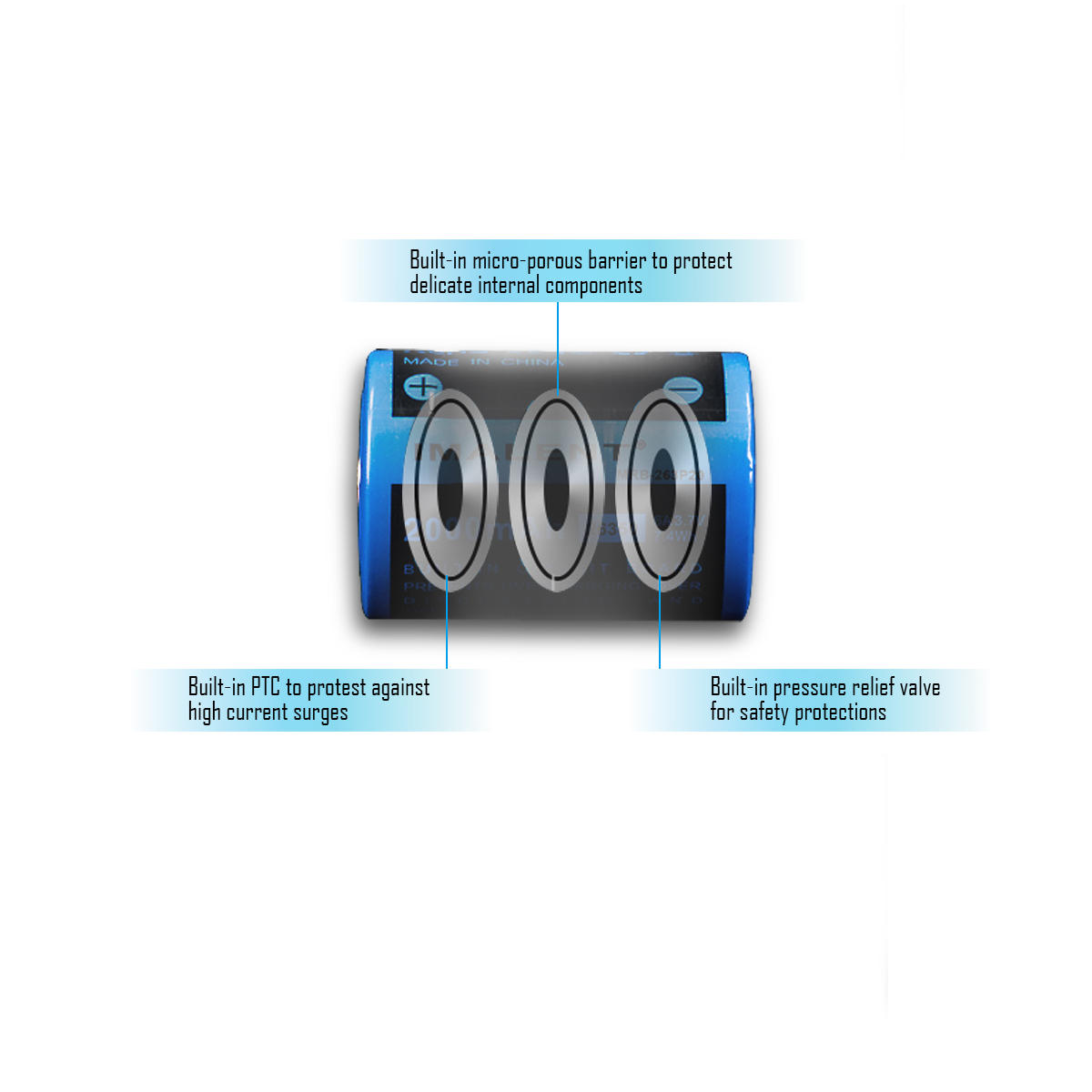 Imalent MRB-263P20 2000mAh 26350 Battery