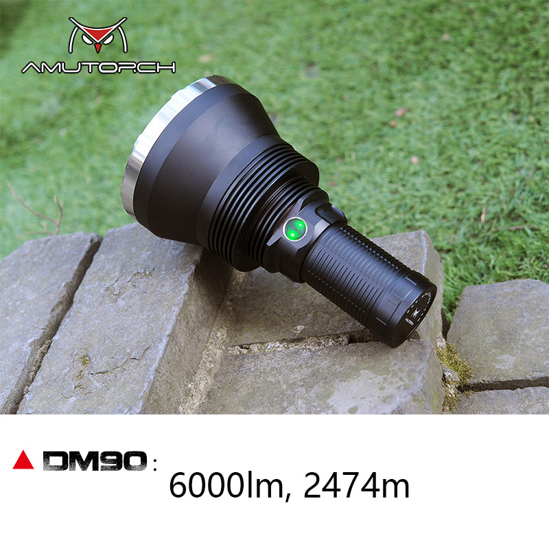 Amutorch DM90 SBT90.2 6000lm 2474m Thrower LED Flashlight