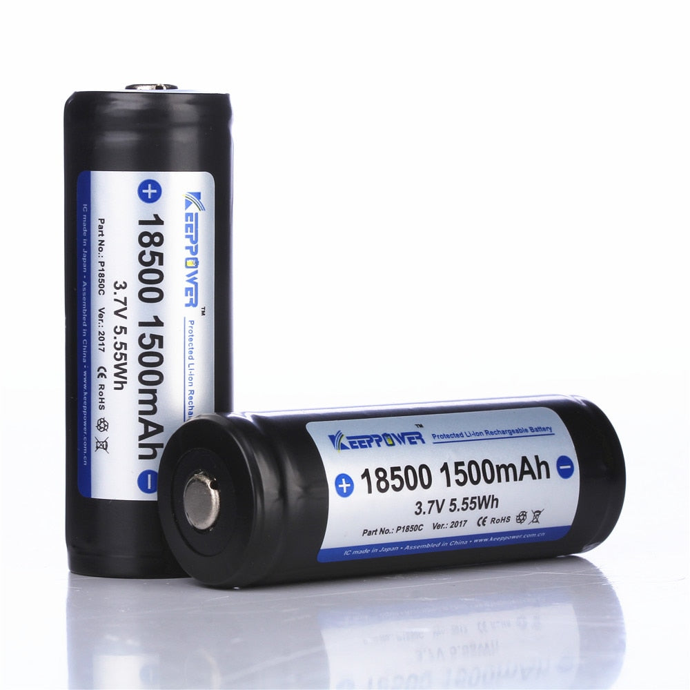 1 pcs Original KeepPower 18500 1500mAh protected 3.7V li-ion battery P1850C drop