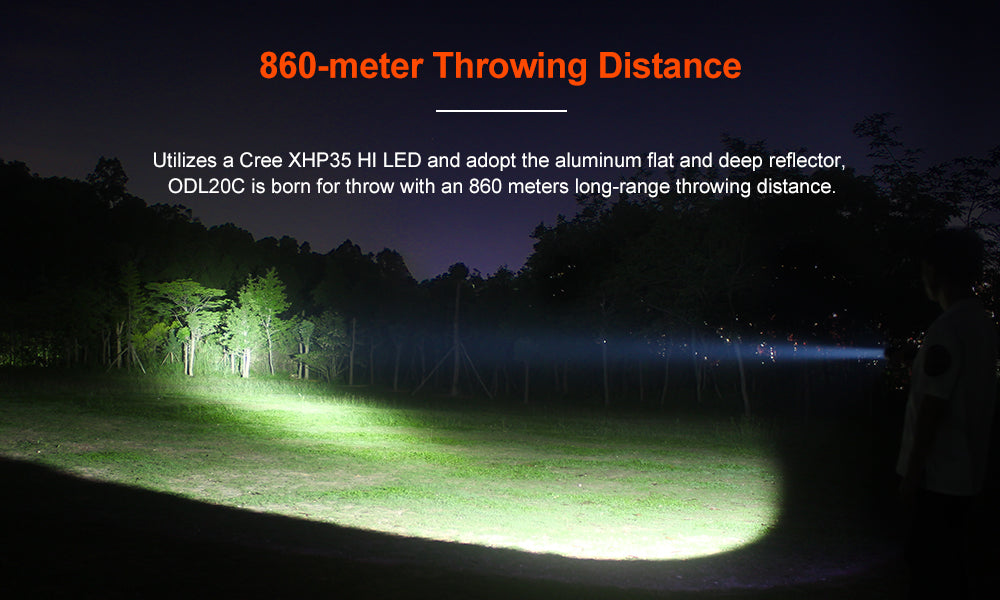 LUMINTOP ODL20C XHP35 HI 2000LM 860M Thrower 26650 Flashlight.