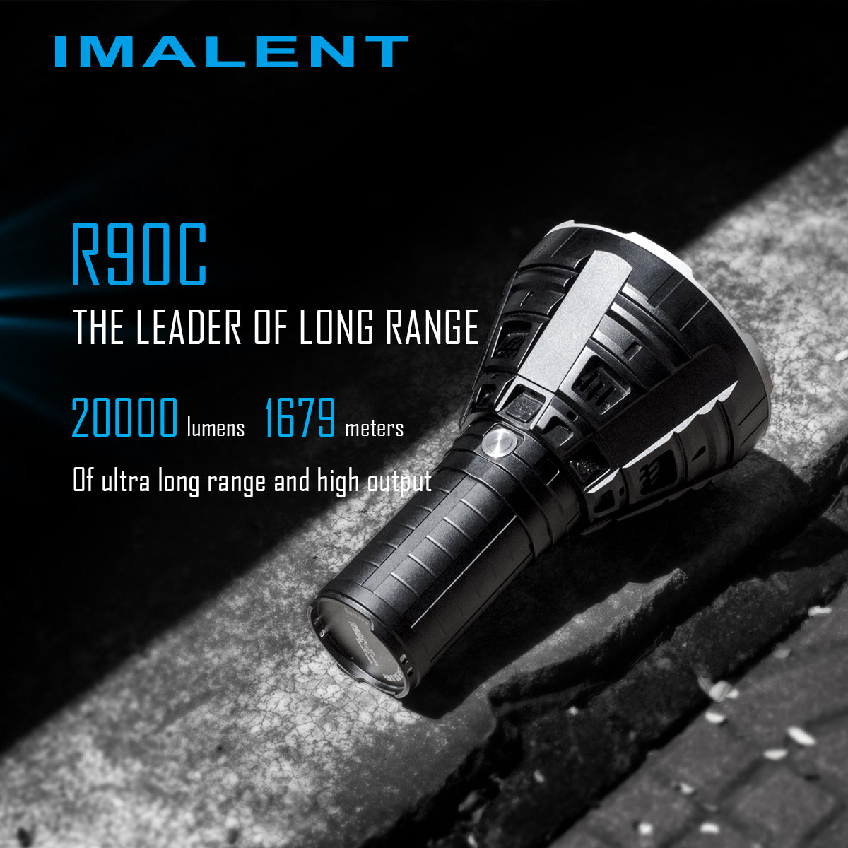IMALENT R90C 9* CREE XHP35 HI LED Flashlight 20000 Lumens 1679 Meters  Flashlight