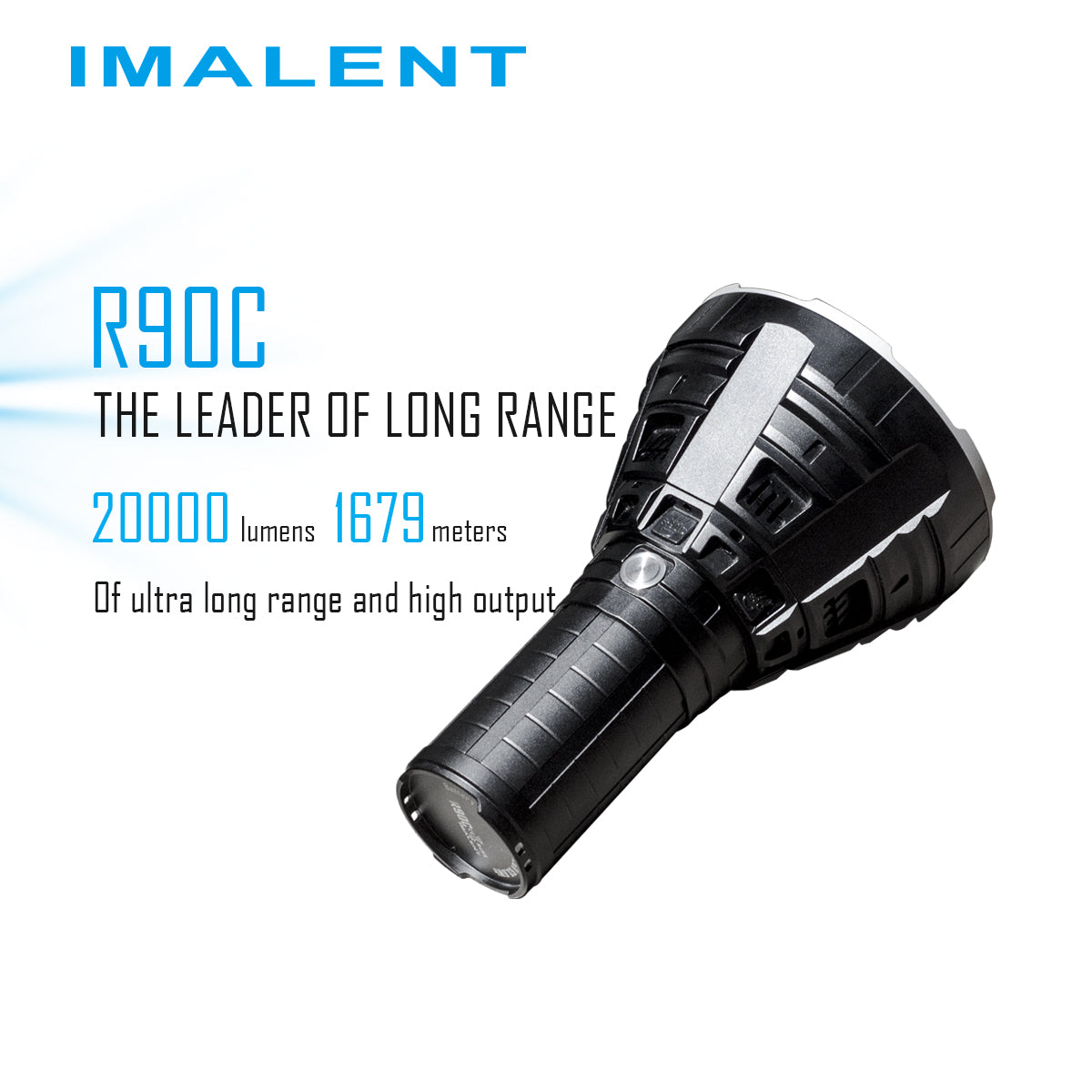 IMALENT R90C 9* CREE XHP35 HI LED Flashlight 20000 Lumens 1679 Meters  Flashlight