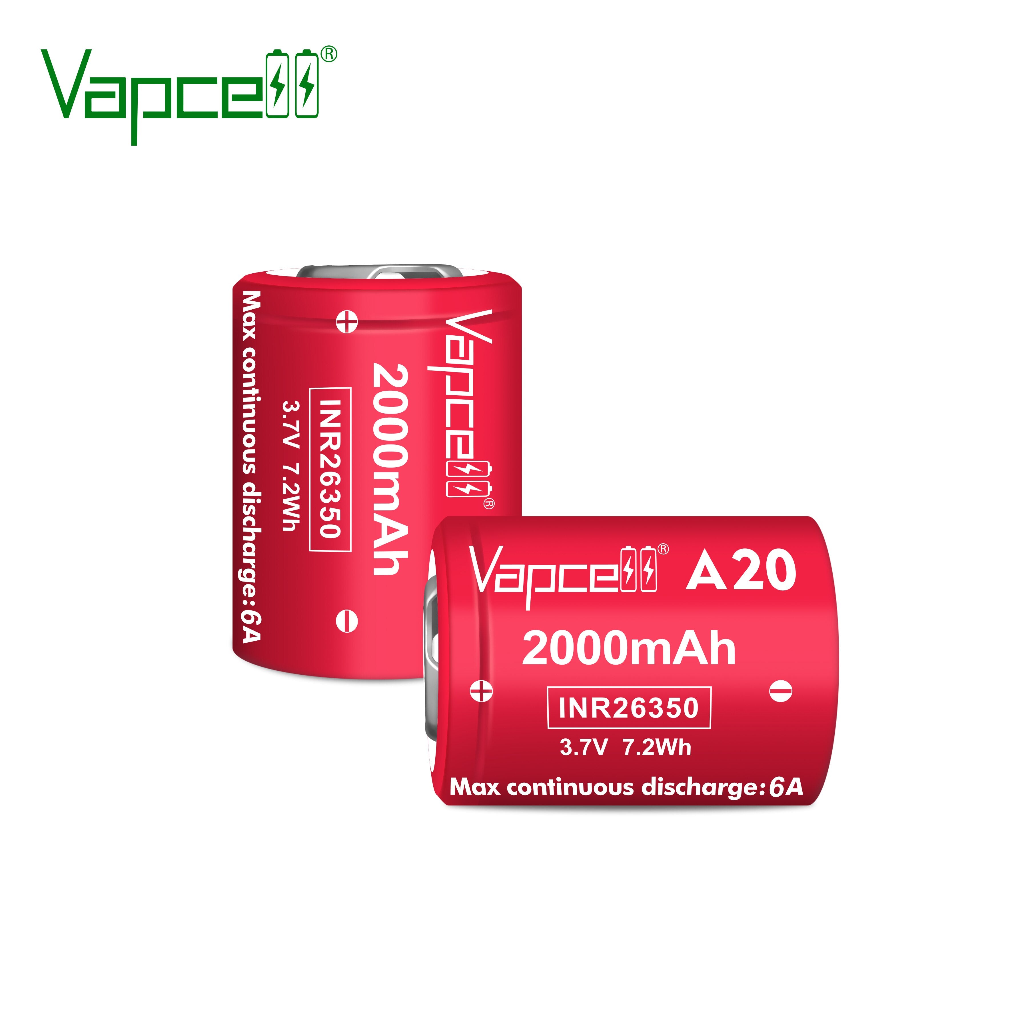 Vapcell 26350 2000mah 6A Rechargeable Battery Secondary image