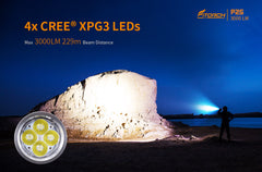 Fitorch P25 4x XPG3 LEDs 3000LM 26350 Battery LED Flashlight