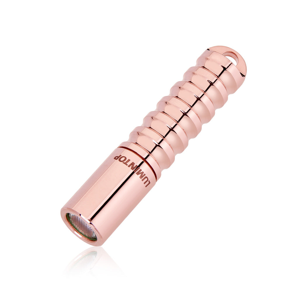 Lumintop Worm Damast/Mokume/Copper/Brass/Stainless Steel 120lm EDC LED Flashlight Main image