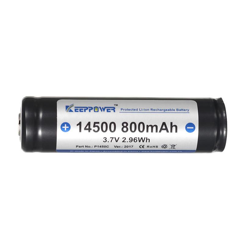 KeepPower 14500 800mAh Protected Rechargeable Battery