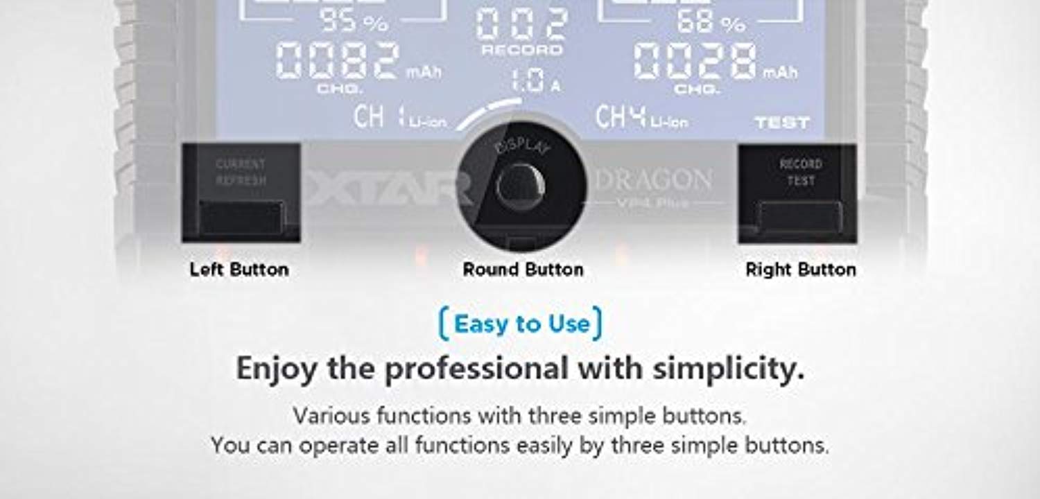 XTAR DRAGON VP4 PLUS Professional Battery Charger and Tester for 18650/14500/26650