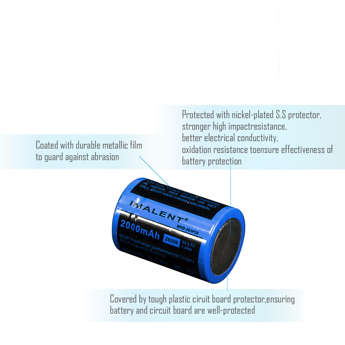 Imalent MRB-263P20 2000mAh 26350 Battery