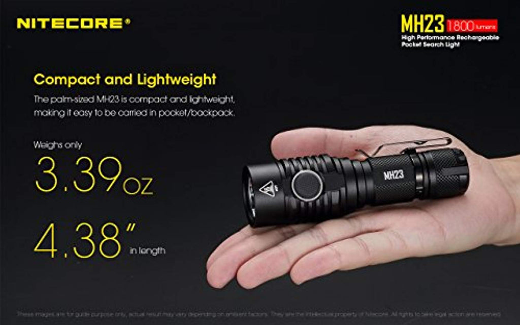 Nitecore MH23 CREE XHP35 HD 1800 Lumens Rechargeable LED Flashlight