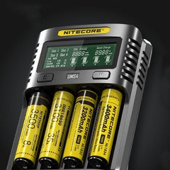 NITECORE UMS4  LCD Screen 4 slots USB Battery Charger 18650/21700