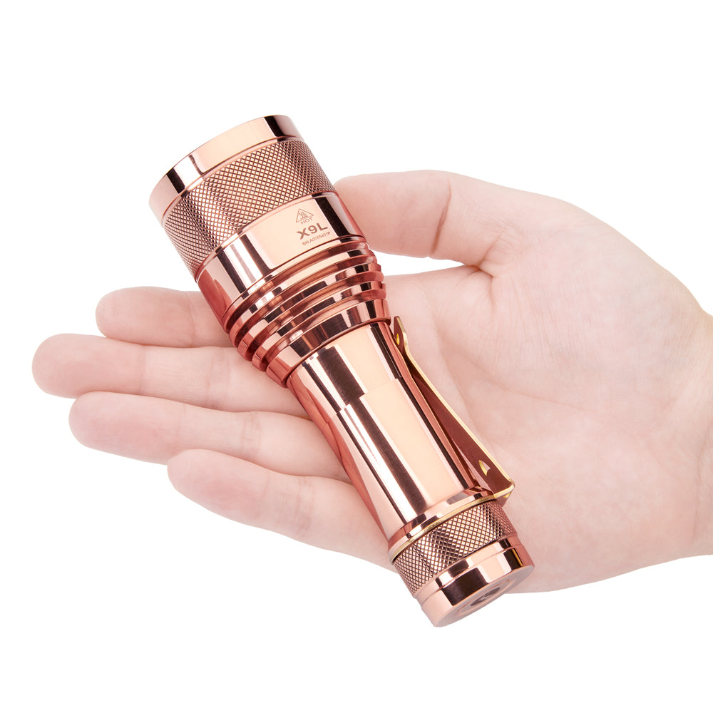 Lumintop X9L Copper Brass LUMINUS SBT90.2 6500lm 810m Thrower LED Flashlight