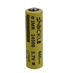 4pcs/ a lot Shockli 14500 battery 3.7V 660mAh Li-ion Rechargeable Battery + Battery Box for Flashlights Headlamps,torch.