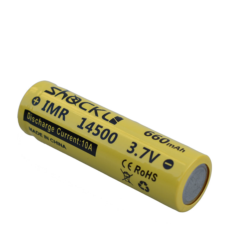 4pcs/ a lot Shockli 14500 battery 3.7V 660mAh Li-ion Rechargeable Battery +  Battery Box for Flashlights Headlamps,torch. - 1PC