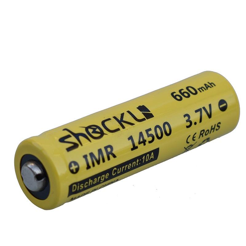 Shockli 14500 battery 3.7V 660mAh Li-ion Rechargeable Battery