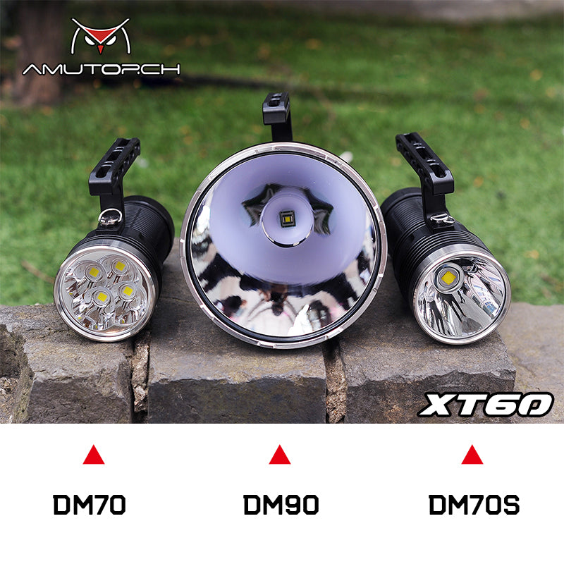 Amutorch DM70S XHP70.2 4000lm 518m LED Flashlight