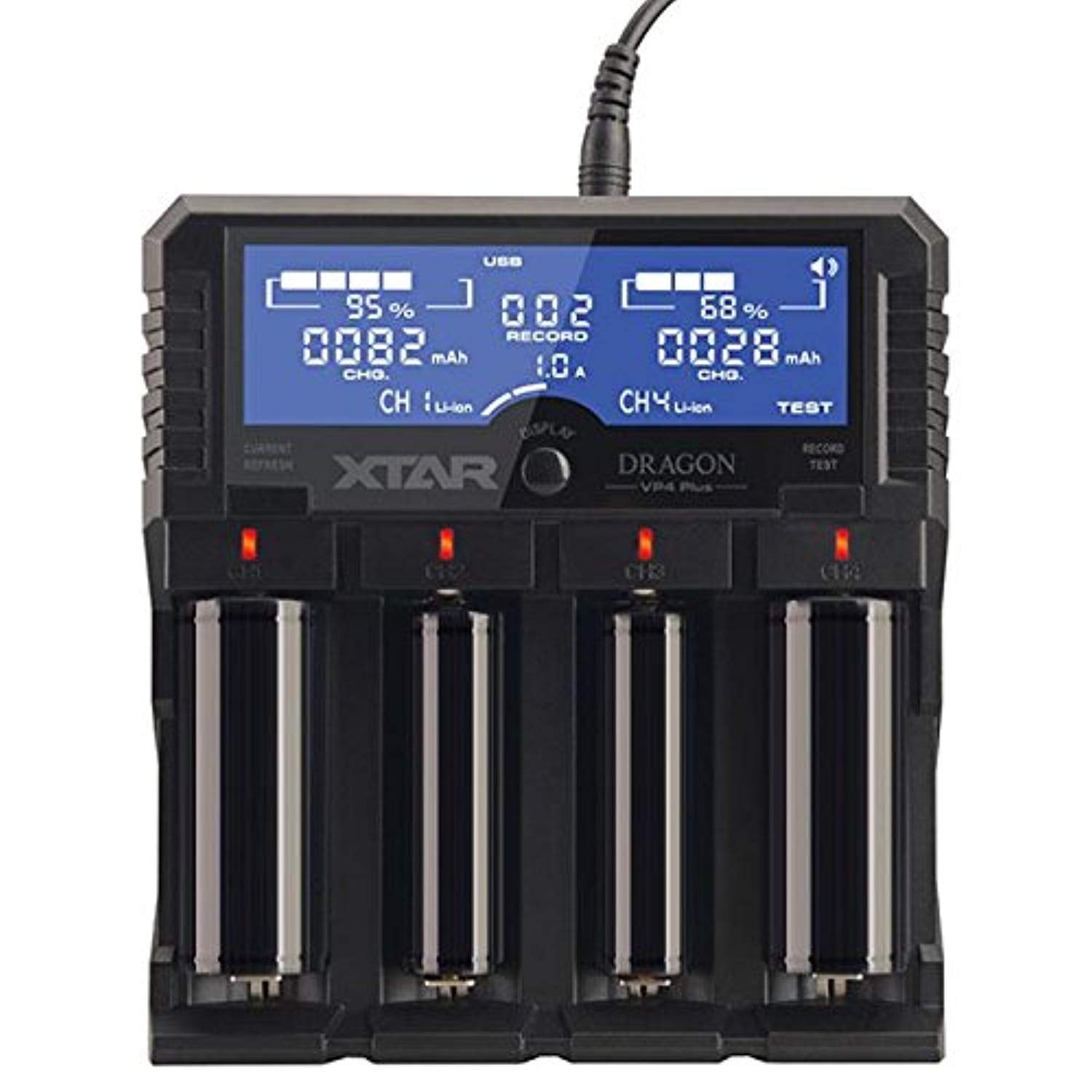 XTAR DRAGON VP4 PLUS Professional Battery Charger and Tester for 18650/14500/26650