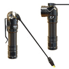 Rofis R2 L2 U3 700LM Head Rotation EDC LED Flashlight Headlamp