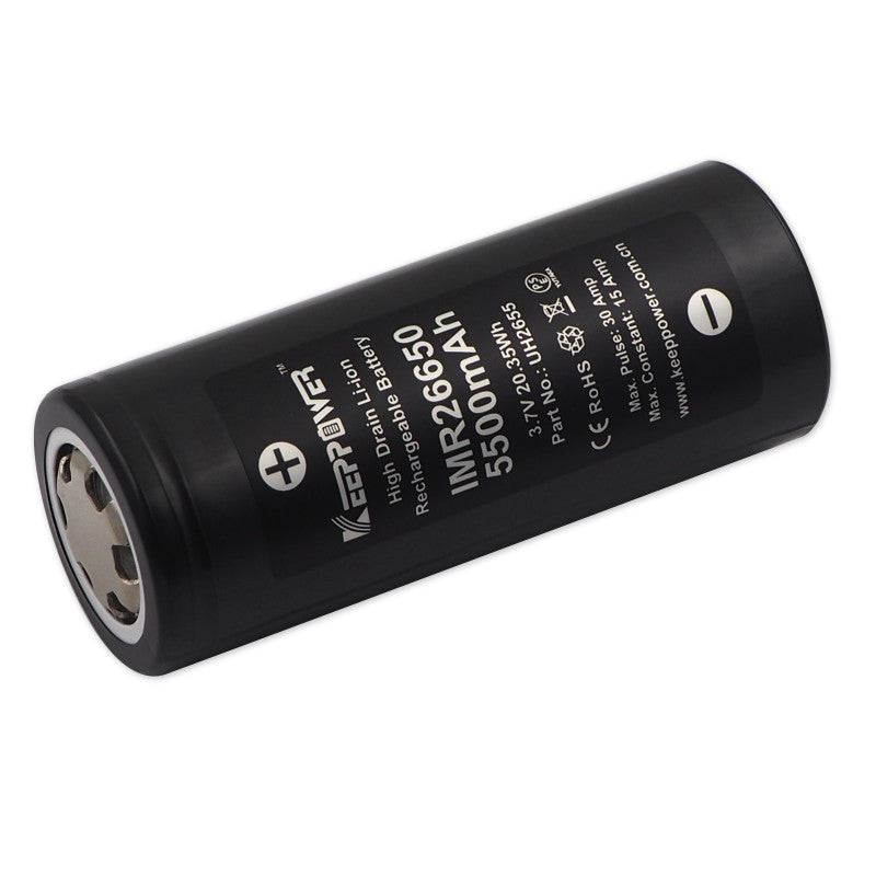 KeepPower IMR 26650 battery 5500mAh max 30A discharge 3.7v lithium battery